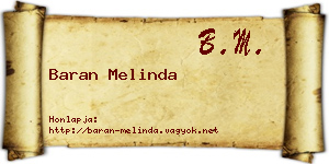 Baran Melinda névjegykártya